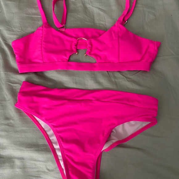 shein hot pink bathing suit